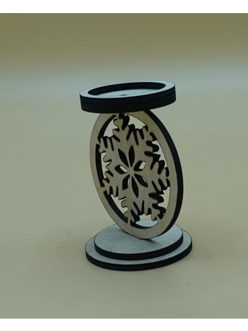 Laser cut, Christmas Candle stand tea light holder design 4