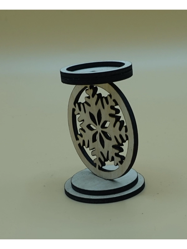 Laser cut, Christmas Candle stand tea light holder design 4