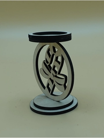 Laser cut, Christmas Candle stand tea light holder design 5