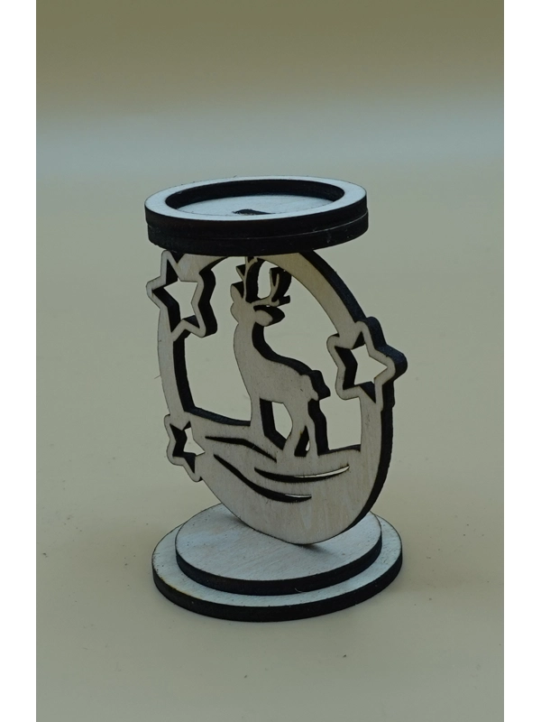 Laser cut, Christmas Candle stand tea light holder design 7