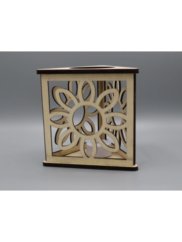 Triangle Tea Light Holder with LED Tea Light Design 1