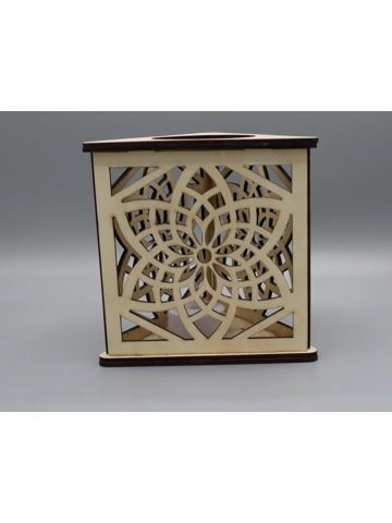 Triangle Tea Light Holder with LED Tea Light Design 3