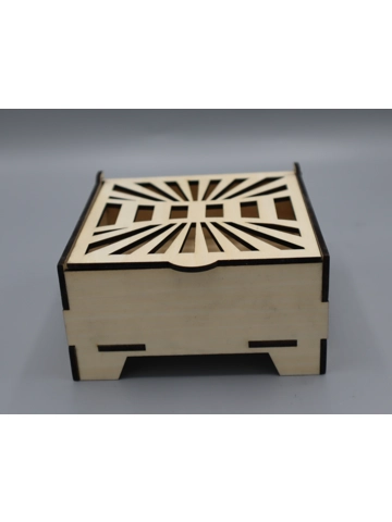 Gift box laser cut lid design 3