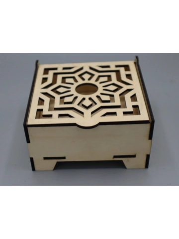 Gift box laser cut lid design 6