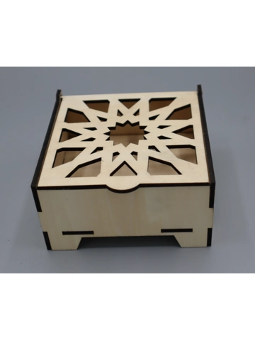 Gift box laser cut lid design 9
