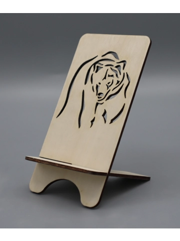 Laser Cut Bear Mobile Phone Stand