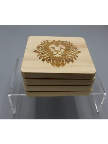 Pine wood Coasters set of 4 design  8