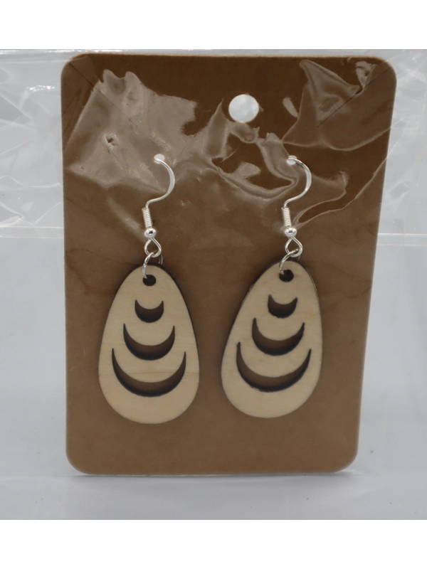 925 Silver Laser Cut Earrings Design 10