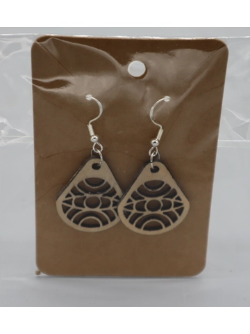925 Silver Laser Cut Earrings Design 13