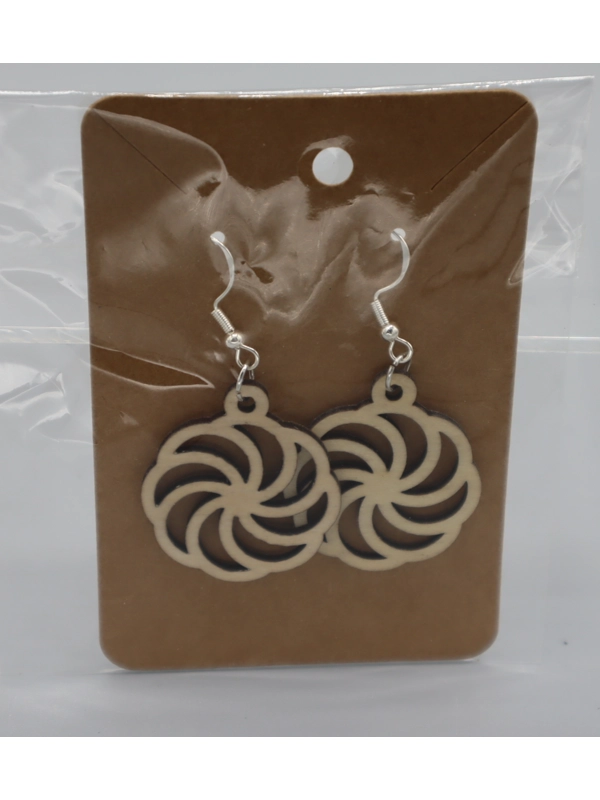 925 Silver Laser Cut Earrings Design 14