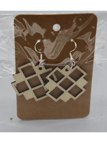 925 Silver Laser Cut Earrings Design 16