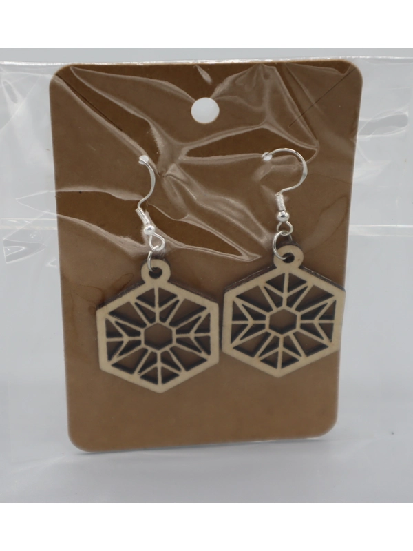 925 Silver Laser Cut Earrings Design 17
