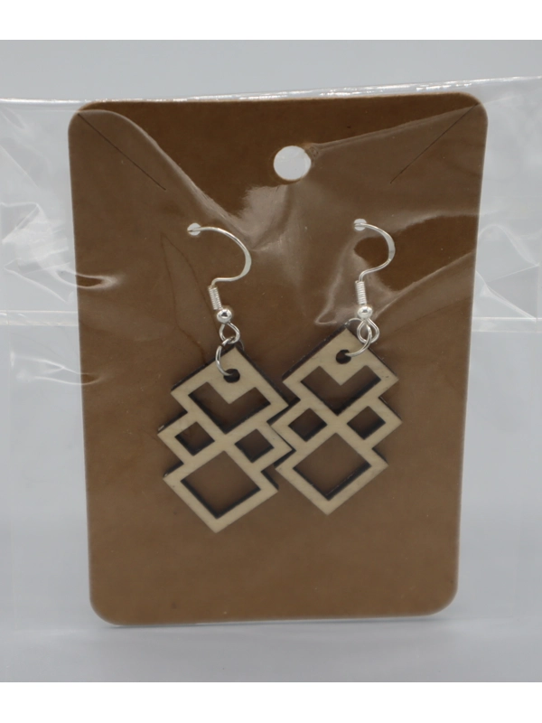 925 Silver Laser Cut Earrings Design 20
