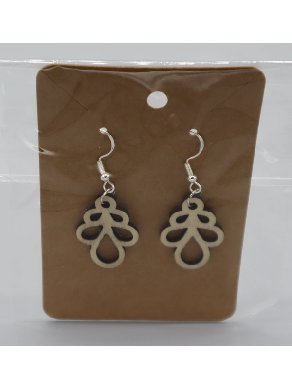 925 Silver Laser Cut Earrings Design 23