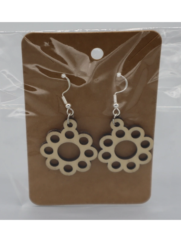 925 Silver Laser Cut Earrings Design 25