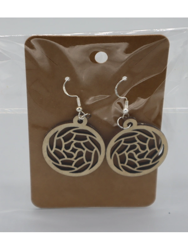 925 Silver Laser Cut Earrings Design 32