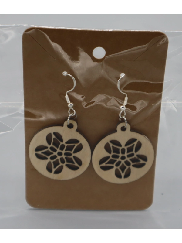 925 Silver Laser Cut Earrings Design 33
