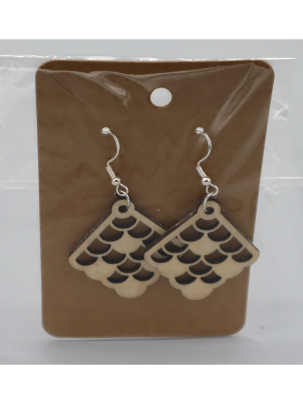 925 Silver Laser Cut Earrings Design 39
