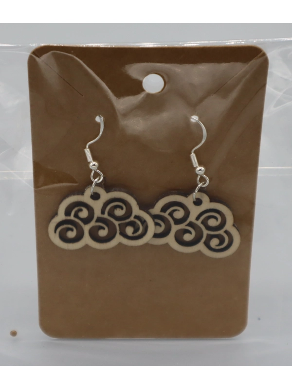 925 Silver Laser Cut Earrings Design 45