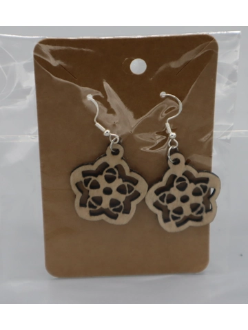 925 Silver Laser Cut Earrings Design 49