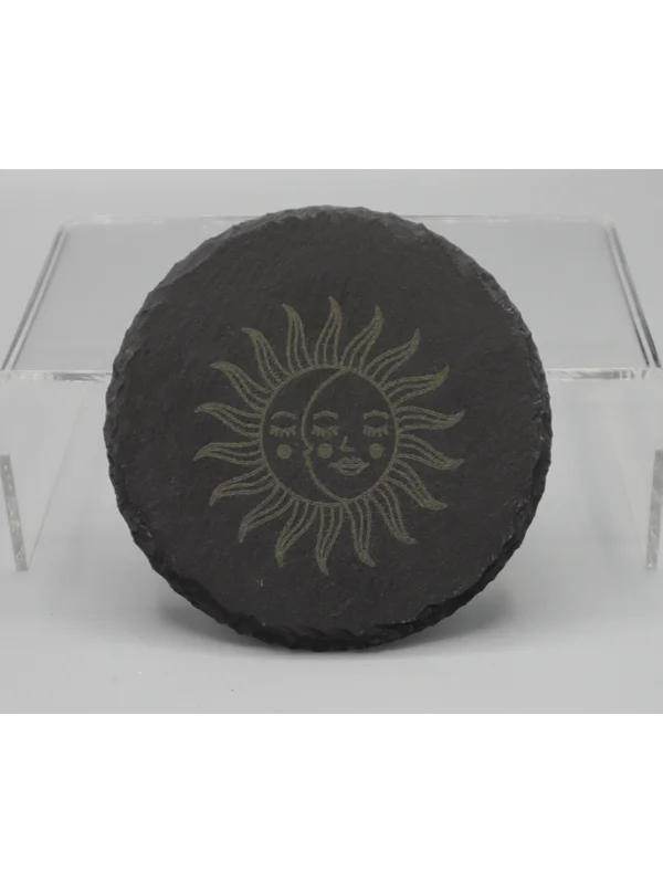 Star vibes slate coaster set of 4 design 3
