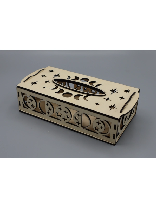 Star vibes laser cut tissue box