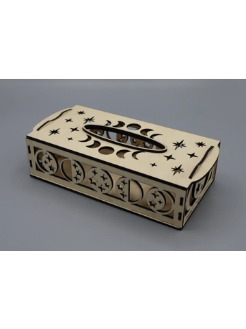 Star vibes laser cut tissue box