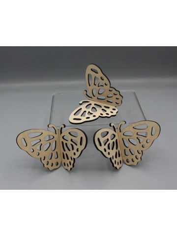 Laser cut 3d Butterflies 3 pack design 1