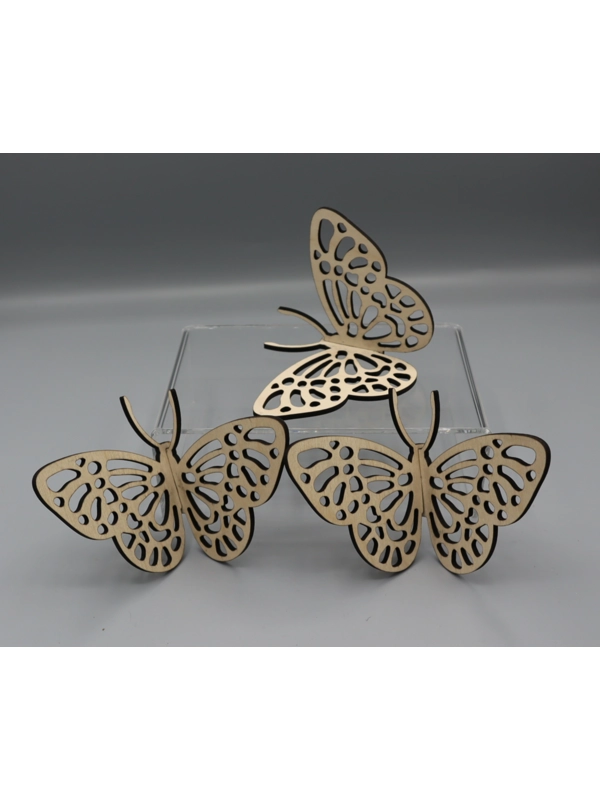 Laser cut 3d Butterflies 3 pack design 2