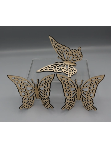 Laser cut 3d Butterflies 3 pack desiign 3
