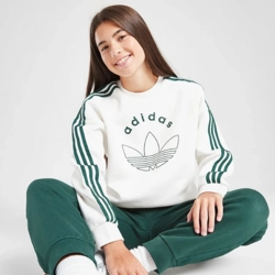 adidas Girls' Logo Crew Sweatshirt Junior