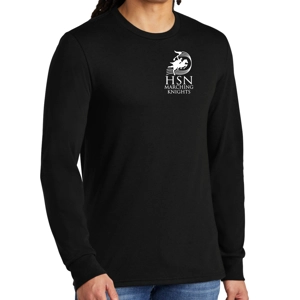 Knight Crew Black Long Sleeve TriBlend Tee