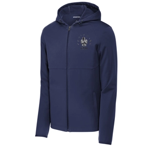KMB Navy Sport-Tek® Hooded Soft Shell Jacket