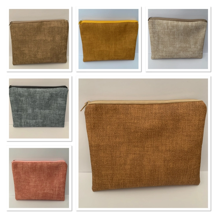 Linen Look Cosmetic Bag