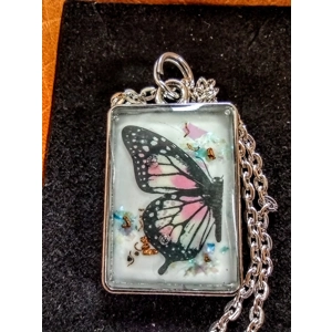 Reiki charged handmade butterfly pendant