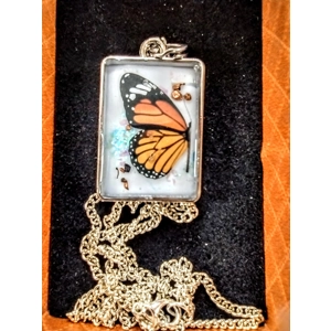 Reiki charged handmade butterfly pendant