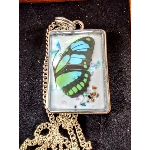 Reiki charged handmade butterfly pendant