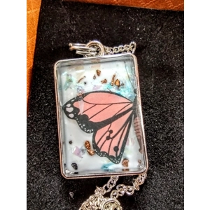 Reiki charged handmade butterfly pendant