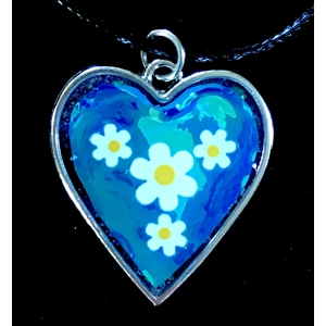 Handmade Heart Pendant containing Supercharged Minerals For EMF Protection