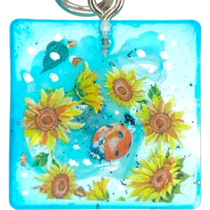 Reiki charged handmade pendant with ladybird