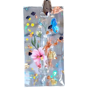 Reiki charged handmade pendant wildflowers