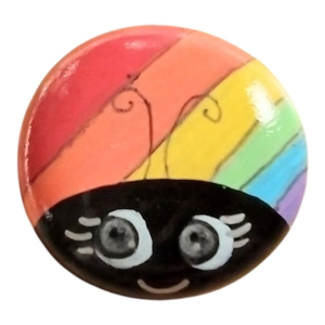 A Hug in a Bug Rainbow colour good luck bug