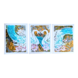 Abstract 3 part Acrylic painting 