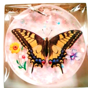 Glittery butterfly pendant large