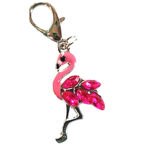 Beautiful Cute Flamingo Keyring/Handbag Charm