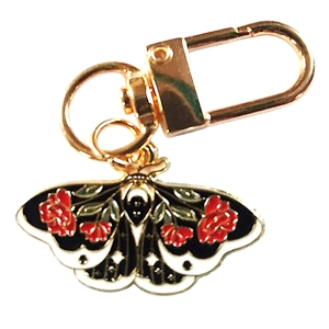 Beautiful moth / butterfly Keyring/Handbag Charm