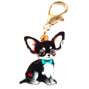 Beautiful Cute Chihuahua / papillon type dog Keyring/Handbag Charm