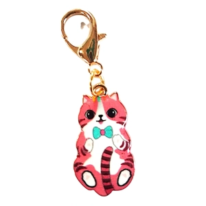 Beautiful Cute cat Keyring/Handbag Charm with pawsitive cat card
