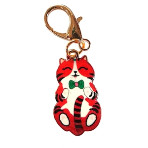 Beautiful Cute cat Keyring/Handbag Charm with pawsitive cat card