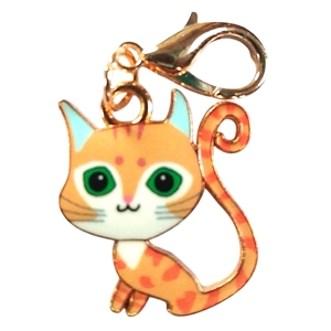 Beautiful Cute kitten whimsical Keyring/Handbag Charm